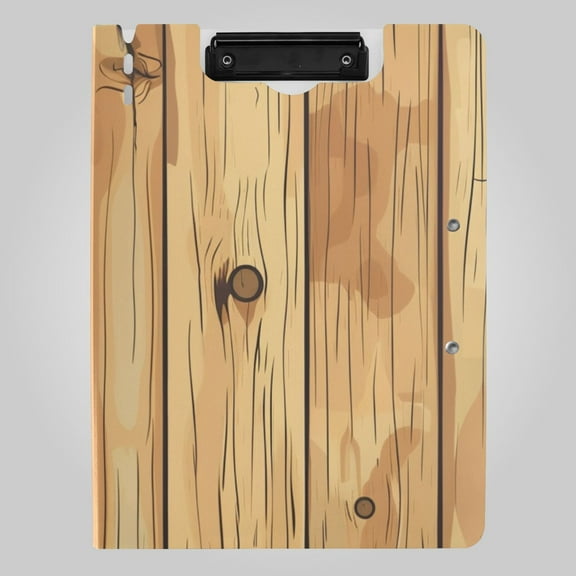 Wooden Board Hand Painted Foldable Binder Folder Clipboard with Pen Slot Double Clips A4 Size File Storage