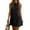 09#Black, variant on Mini Dress for Women Solid Linen Crew Neck Summer Vacation Going Out Cute Short Dress Yellow L