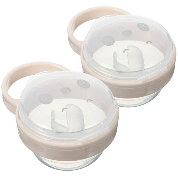 LULULION 2Pcs Pacifier Organizer Transparent PP Practical Holder for Parents