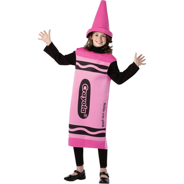 Crayola Tickle Me Pink Crayon Tween Costume - Walmart.com - Walmart.com