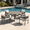 Graywood Table-Wheat Cushion, variant on DIFY 9PCS Outdoor Patio Dining Set 63" Round Table and 8 Rattan Chairs, Gray