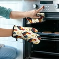 thumbnail image 2 of Roosters and Chicks Kitchen Oven Mitt and Pot Holder Sets 4 Pcs for Baking, Cooking and Grilling, Heat Resistant Up To 392 °F, 2 of 7