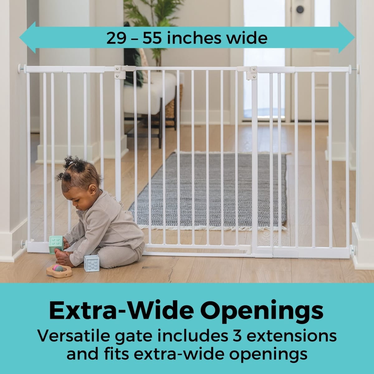 Toddleroo’s StepSafe Auto-Close Gate, White