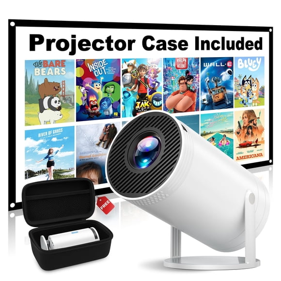 Proyector Telonixium Mini 1080P portátil con funda de transporte