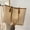 Khaki, variant on Tote Bag for Women, Leather Work Tote with Zipper Pocket, Large Capacity Shoulder Bag, Sturdy Handles for Commute, Travel & Daily Use