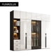 thumbnail image 2 of Modern minimalist light luxury high-gloss wardrobe bedroom swing door Nordic large wardrobe locker glass door wardrobe My Lux Decor Round, 2 of 12