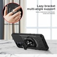 thumbnail image 5 of TJS Phone Case for Cricket Icon 2026 / AT&T Propel 3 5G, with Tempered Glass Screen Protector, [Military Grade] Robotic Magnetic Support Car Mount Metal Ring Holder Kickstand Cover (Black), 5 of 5