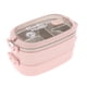 thumbnail image 1 of Caja Bento de acero inoxidable Baoblaze rosa, 1 of 5
