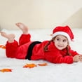 thumbnail image 6 of HNMKIU Children Christmas Jumpsuit Boys Girls Long Sleeve Cartoon Prints Romper Jumpsuit Clothes Christmas Outfit Red - 3-6 Months, 6 of 8
