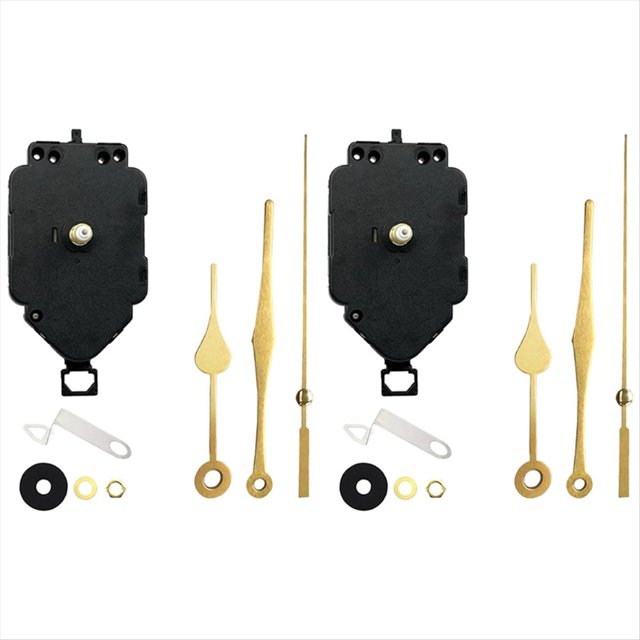 2 Juegos de Kit de Movimiento de Reloj DIY Movimiento Oscilante con Manecillas Piezas de Reparación de Reloj de Cuarzo Piezas de Repuesto D