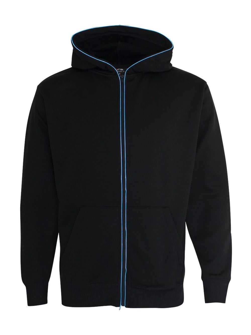 J America Glow Full Zip Hooded Polyester Sweatshirt 8668 XS-3XL Hoodie /"EL/"
