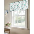 thumbnail image 4 of Thanksgiving Fall Valances for Windows Retro Watercolor Green Mushrooms Kitchen Valance Curtain Rod Pocket Small Curtains for Cafe Bathroom Laundry Basement 54" x 18", 4 of 8