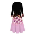 thumbnail image 5 of FrzhBrz Women's Floral Maxi Dresses Long Sleeve Plain Casual Oversized Maxi Long Dress Summer Dress, 5 of 5