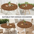 thumbnail image 7 of Brown and Black Leopard Print Round Fitted Tablecloth with Elastic Edge,Dining Table Cover Waterproof,Outdoor Round Tablecloth for Camping,Dining,Indoor and Outdoor, 7 of 7