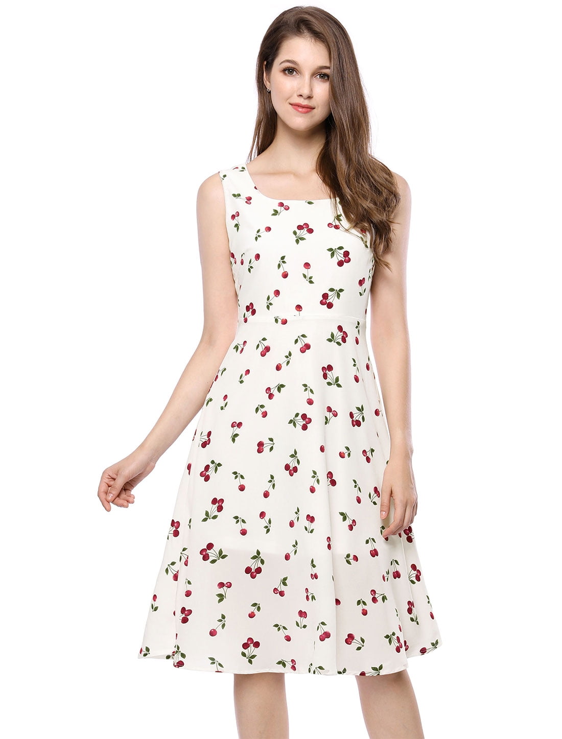 cherry dress white