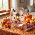 thumbnail image 5 of Miwamany Halloween 2D Ghost Wine Glass, Stemless Clear Tumbler with Witch Pumpkin Sticker, Spooky Fall Themed Cup for Cocktail Party Home Decor, 5 of 8