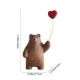 thumbnail image 3 of ChicYu Handmade Wooden Bear Figurine Holding Heart Balloon Cute Valentine's Day Desktop Ornament Ideal Romantic Gift for Lover Home Tabletop Decor, 3 of 6