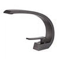 Wovier Matte Black Bathroom Sink Faucet with Supply Hose,Unique Design Single Handle Single Hole Lavatory Faucet,Basin Mixer Tap Commercial