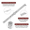 thumbnail image 4 of Uxcell Stainless Steel Watch Bands 12mm Double Pressing Butterfly Clasp Metal Solid Steel Chain Watch Strap, Silver Tone, 4 of 7