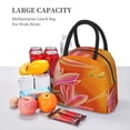thumbnail image 6 of Haiem Orange Flower Psychedelic Printed Lunch Bag Women, Lunch Box Lunch Bag for Women, Small Leakproof Cute Lunch Tote Large Capacity Reusable Insulated Cooler Lunch Container, 6 of 6