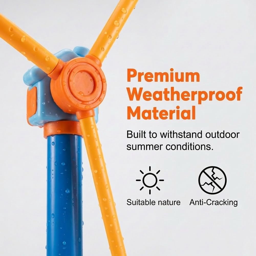 Windmill Water Sprinkler for Backyard, 360° Rotating Splash Sprinkler, Outdoor Summer Water Fun for Lawn, Garden & Inflatable Pool(RL 1 PC)