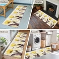 thumbnail image 6 of Yellow Flower Kitchen Runner Rug 2x6 Washable Runners for Hallway Non Slip Farmhosue Country Vintage Butterfly Floral Large Area Rug Indoor Floor Carpet for Bathroom Laundry Entryway Bedroom, 6 of 7