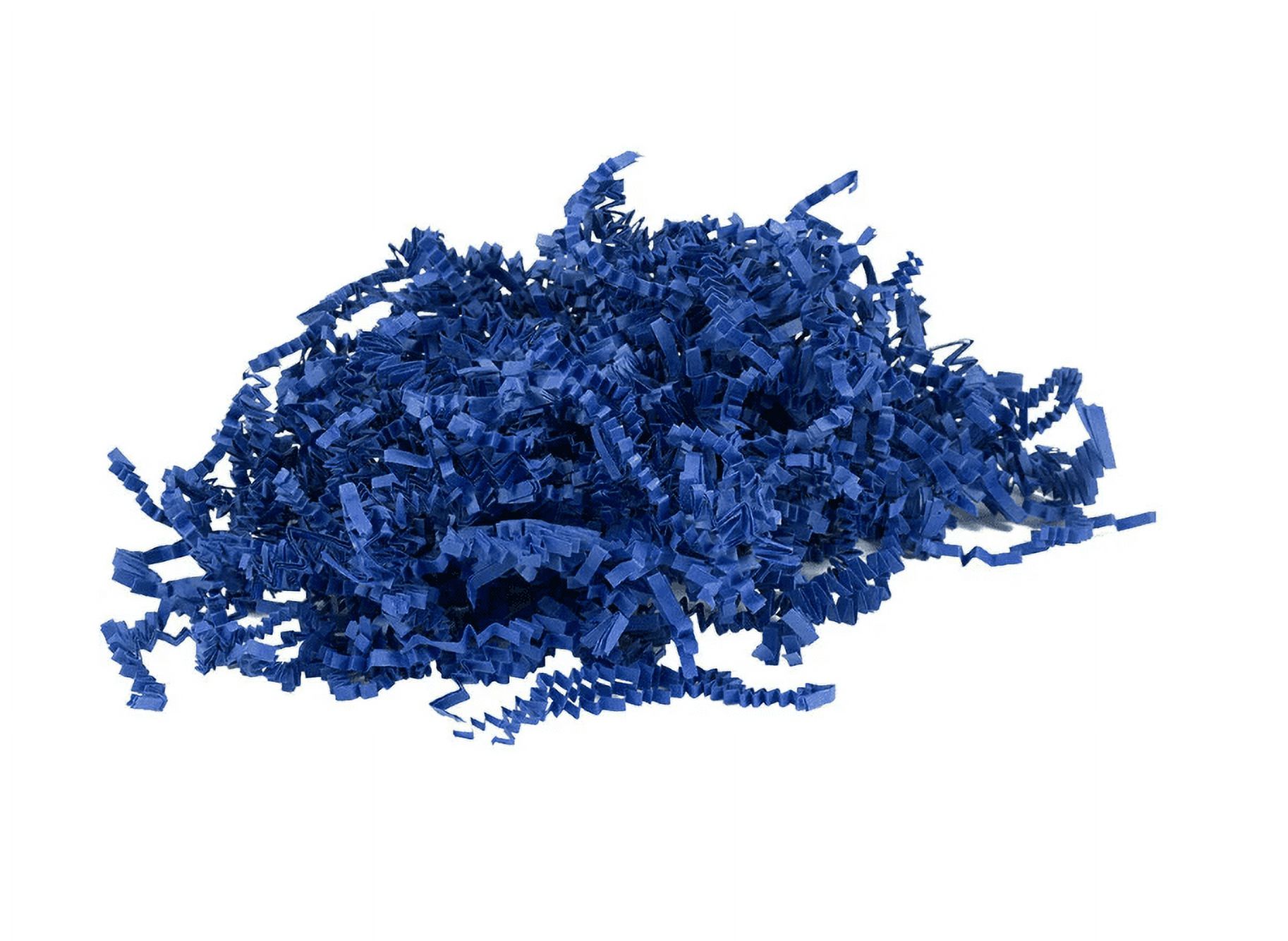 JAM Paper Crinkle Cut Shred Tissue Paper, Dark Blue, 20lb/Box