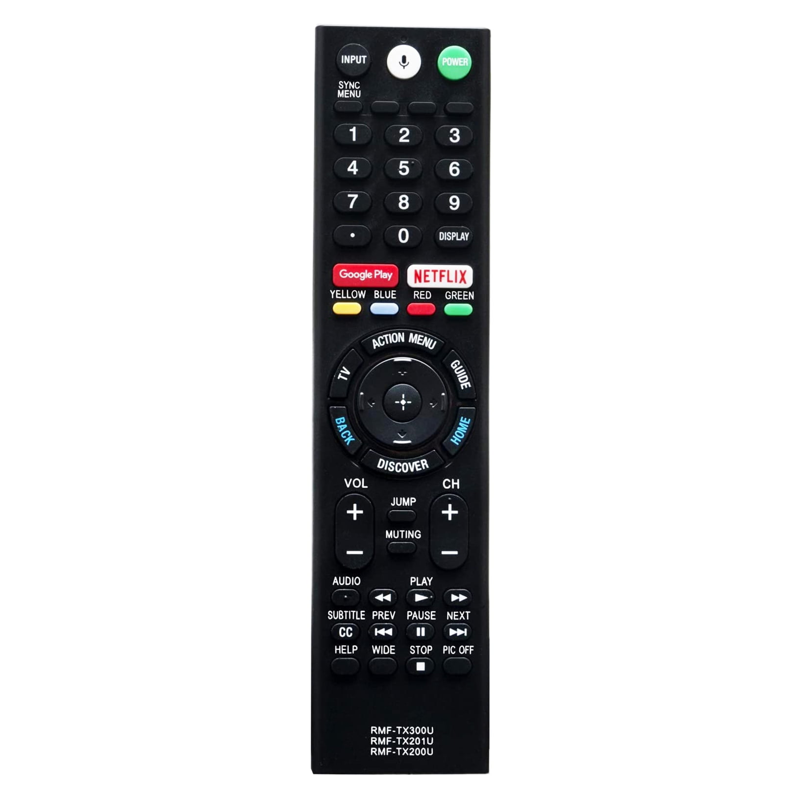 Vinabty RMFTX300U RMFTX201U RMTTX200U Replaced Remote Control fit