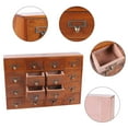thumbnail image 4 of TFCFL Wood Apothecary Medicine Cabinet 16 Drawers Label Holder Organizer Card Catalog, 4 of 13