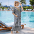 thumbnail image 6 of Miss Lavish London Caftans for Women Summer Ladies Long Kimono Maxi Style Kaftans Dress for Regular to Plus Size Maxi Dress, Black, One Size, 6 of 6