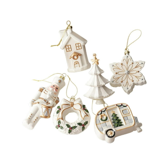 6 piezas de adornos colgantes navideños Strade Fareast Limited decoraciones para fiestas