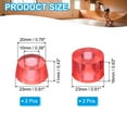 thumbnail image 2 of Uxcell Skateboard Bushings, 90A PU Long-Board Truck Bushings Rebuild Kit Transparent Red, 2 of 7