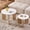 White, variant on Set of 2 Round Nesting Coffee Tables, [Interchangeable Height] φ27.6 + φ19.7, Mid Century Modern Circle Side Table for Bedroom, Living Room, Office Studio, Apartment, White