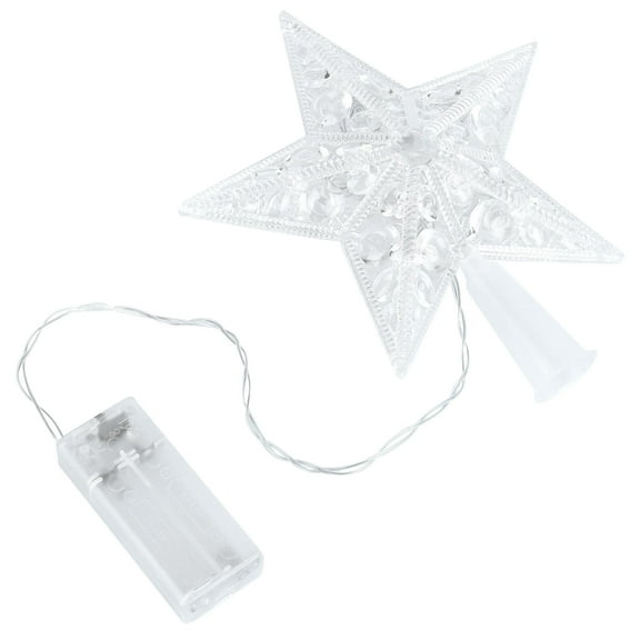 Soimiss 1Pack Christmas Tree Star Topper Decorative Lighting in Plastic for Festive Decor