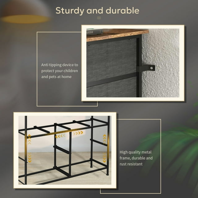 Kadyn Assembled Adult, Black-8 Drawers, 43.30" x 12.50" x 5.70" Kadyn Assembled Adult, Black-8 Drawers, 43.30" x 12.50" x 5.70"