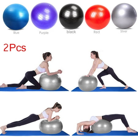 Zimtown 2PCS 55cm / 65cm / 75cm / 85cm Anti-Burst Exercise Yoga Balance Ball - Fitness Stability Training Ball with Air Pump for Pilates Workouts Weight Loss, Home