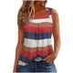 thumbnail image 2 of mfyjkho Camisetas Sin Mangas Para Mujer, Blusas Plisadas Informales De Verano Con Rayas Y Costuras Sin Mangas Para Mujer Tops Bohemios Para Mujer L, 2 of 6