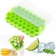 thumbnail image 1 of Bandejas de hielo flexibles, bandejas de cubitos de hielo reutilizables con tapa extraíble, máquina para hacer cubitos de hielo con forma de prisma hexagonal, bandejas de hielo con forma de panal, 1 of 5