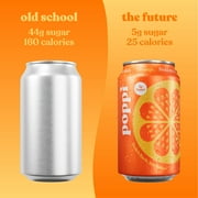 poppi Orange Prebiotic Soda, 12 fl oz, 4 Pack Cans