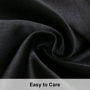 Ntbay 2 Pack Silky Satin Standard Pillowcases for Hair and Skin, Luxury and Soft Pillow Cases with Envelope Closure, 20 x 26, Black
