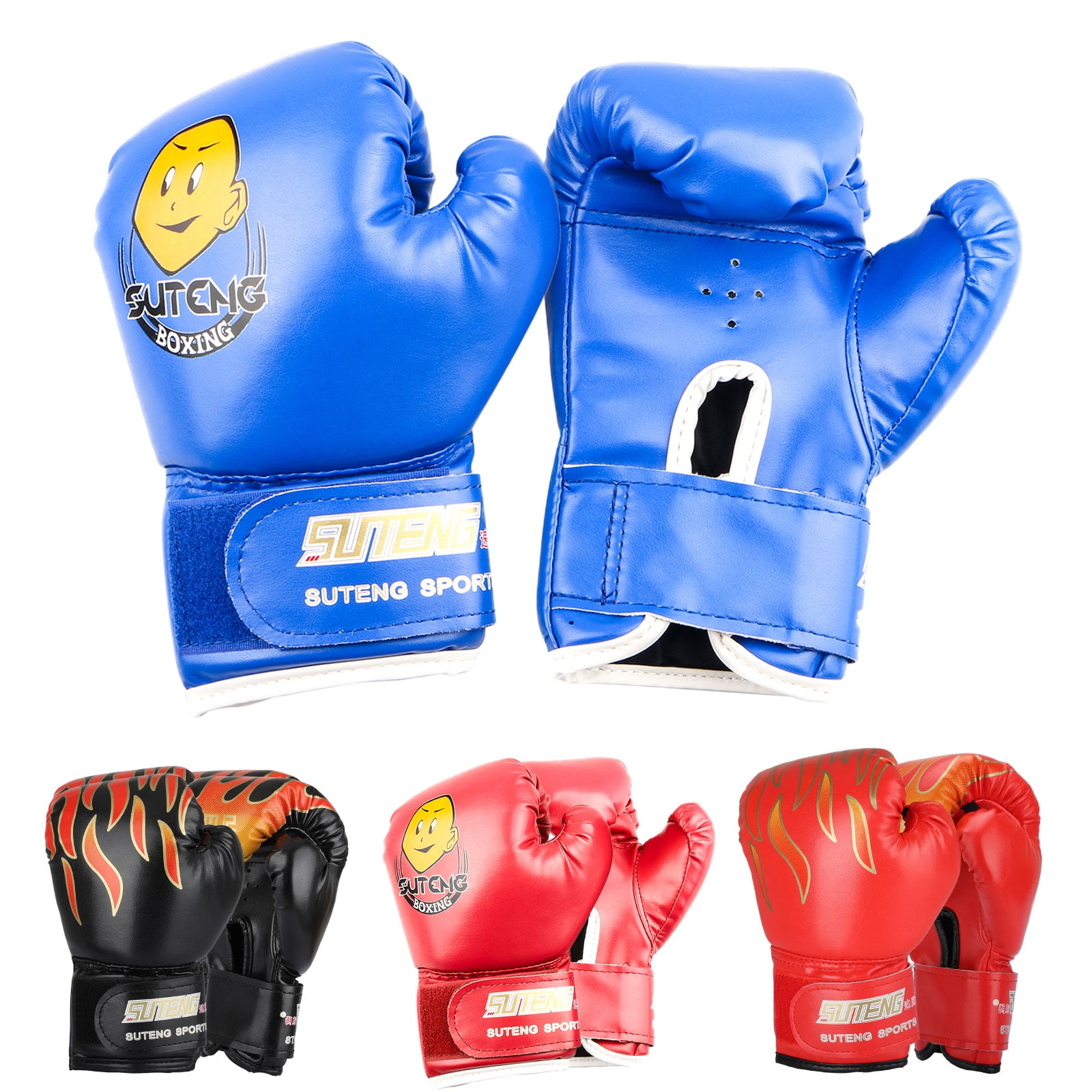 PU Leather Kids Child Boxing Gloves MMA Sparring Training Gloves Punching Mitts 