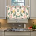 thumbnail image 2 of Yayeee Kitchen Curtains Light Filtering 27"x36" Rod Pocket Short Cafe Window Panel, Pastel Pink Stars, 2 of 7