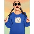 thumbnail image 2 of Angry Kitten Sweatshirt Women -Kayomi Harai Designs, Female Small, 2 of 4