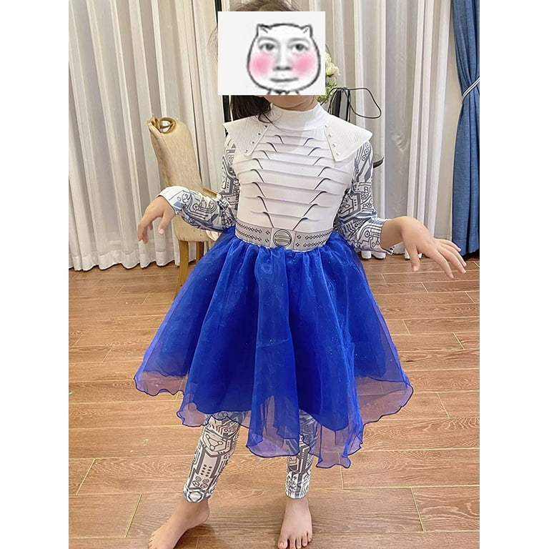 Kids Zombie Alien Costume Girls Movie Dress Up Fancy Dress Halloween Party  Cosplay 4-9T 