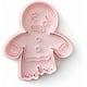 thumbnail image 4 of Cortador de Galletas Navideño, Molde de Plástico Rosa para Galletas de Jengibre Sin Piernitas, 10 x 7 cm, Diseño Festivo con Detalles Decorativos, 4 of 4