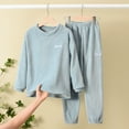 thumbnail image 4 of Tiweut Girls Outfits Sets Boys and Girls' Flannel Long Sleeve Round Neck Tops Sweatpants Winter Warm Soft Fuzzy Loungewear Clothes Suit 13-14 Y, 4 of 4