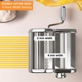 thumbnail image 6 of Suodoka Stainless Steel Hand Crank Noodle Maker – 7 Thickness Settings 0.5‑2.5mm, Dual Width Cutter, Glossy Finish, Easy Assembly, 6 of 7