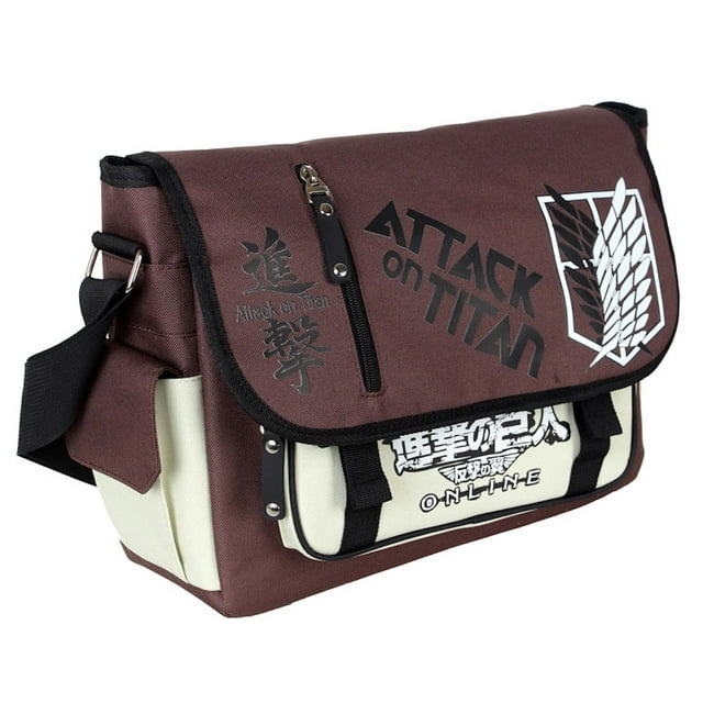 Bandolera estilo anime Attack on Titans, tela Oxford, 37 x 12 x 27 cm