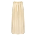 thumbnail image 4 of RUNQHUI Jupon Long en Satin pour Femme Demi-Jupon Jupe sous Robe Jupons Rallonge Demi-Jupons 90cm Champagne 3TG, 4 of 7