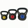 thumbnail image 2 of Wide Grip Kettlebell Exercise Fitness Weight Set, 3-Pieces, 2 of 10
